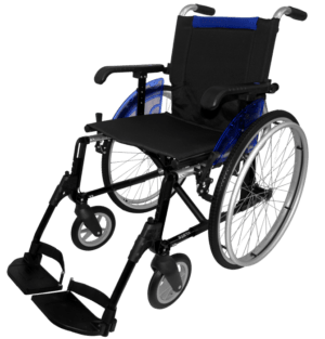 Silla de ruedas Forta Line R600 de aluminio color azul autopropulsable