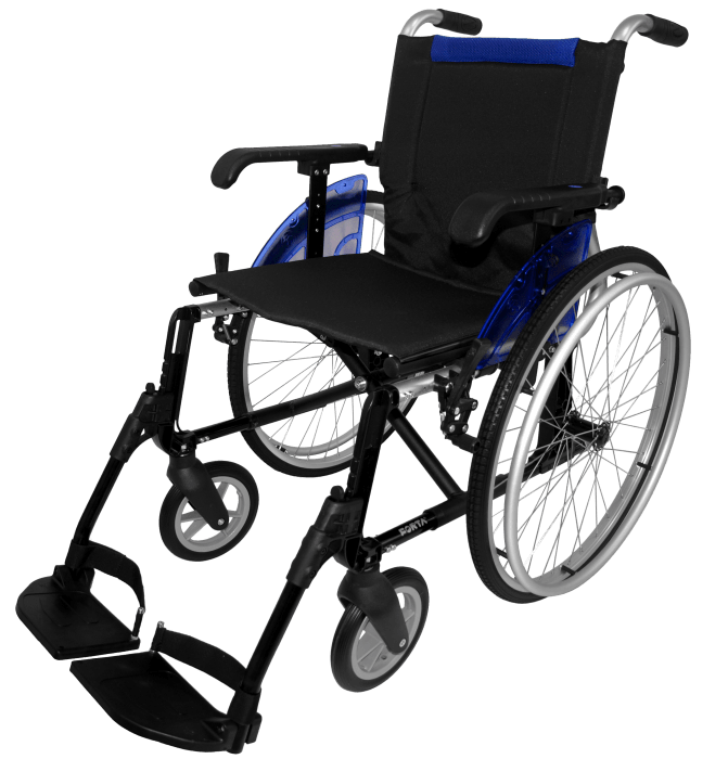 Silla de ruedas Forta Line R600 de aluminio color azul autopropulsable
