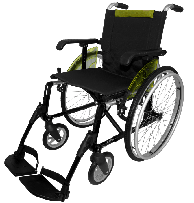 Silla de ruedas Forta Line R600 de aluminio color pistacho autopropulsable