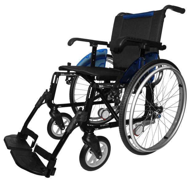 Silla de ruedas Line Giro de aluminio color azul