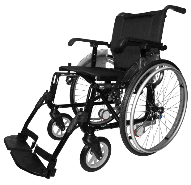 Silla de ruedas Line Giro de aluminio color negro