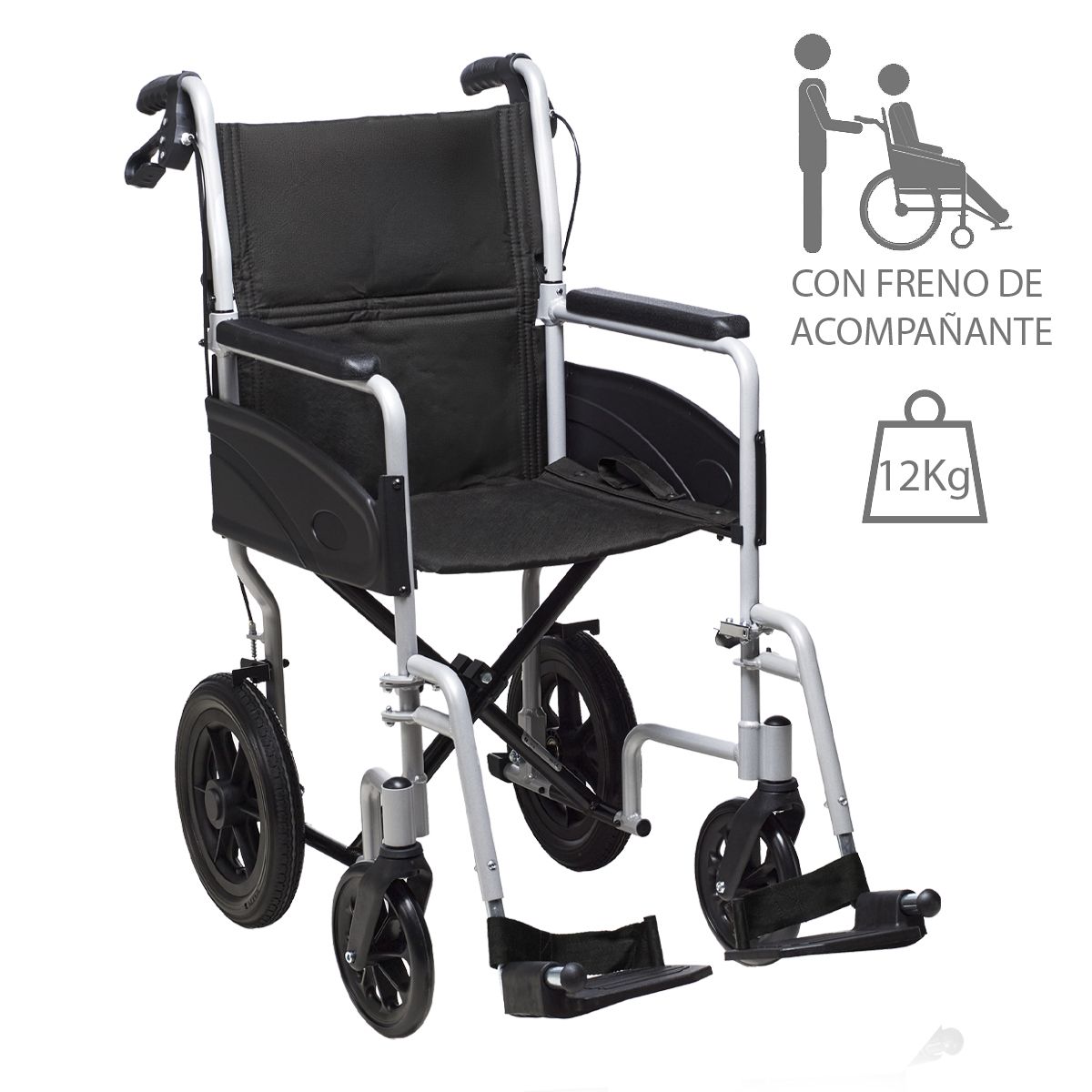 Silla de ruedas Mini Transfer de aluminio ultraligera y compacta