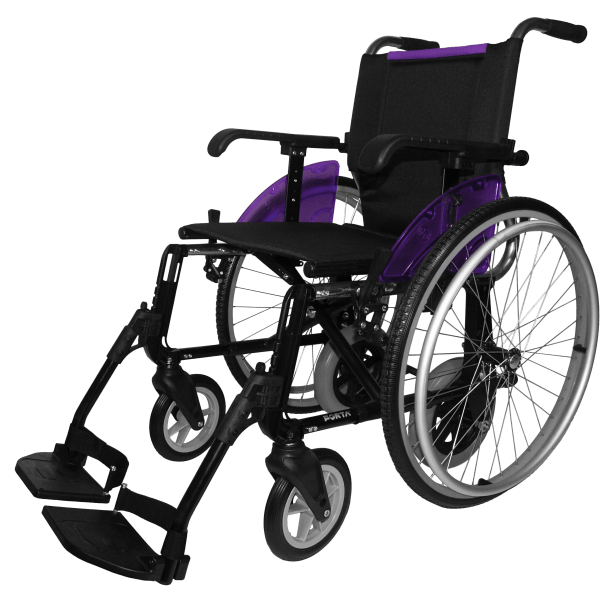 Forta Line Dúo silla de ruedas de aluminio color malva