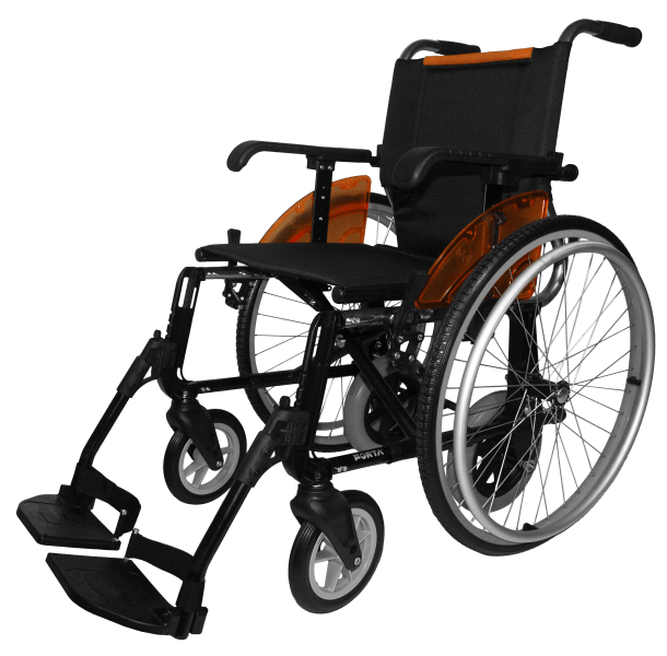 Forta Line Dúo silla de ruedas de aluminio color naranja