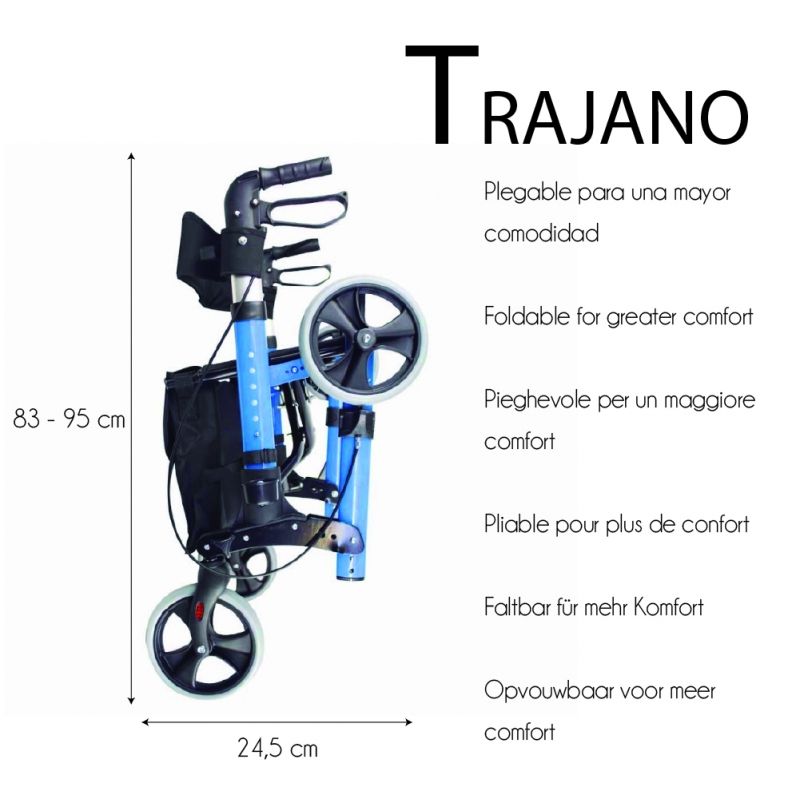 Andador con asiento TRAJANO ancho 58 cm 3