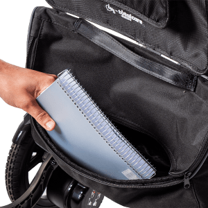cesta trasera de la silla de ruedas eléctrica Kittos Magnesium con gran capacidad de almacenamiento