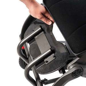 plataforma plegable de fibra de carbono de la silla de ruedas eléctrica Kittos Magnesium
