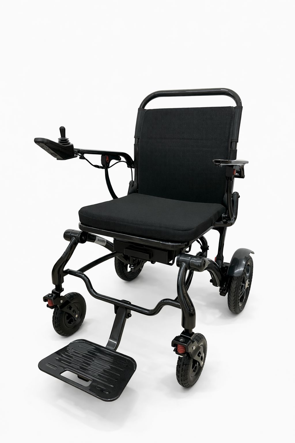 optima-plus-silla-electrica-bariatrica-plegable-200kg-frontal.jpg Silla eléctrica bariátrica plegable Optima Plus 200 kg en vista frontal con joystick y reposapiés