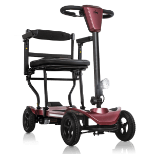 Scooter eléctrico plegable Bora-Bora vista semiperfil, ultraligero 16 kg y compacto