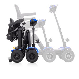 Plegado del scooter eléctrico plegable Cerdeña paso a paso, formato compacto para transporte