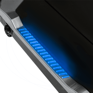Luces LED multicolor en la plataforma del scooter eléctrico plegable Fuerteventura