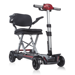 Scooter plegable Formentera 21 kg sin batería, compacto tipo maleta, vista semiperfil