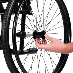 silla de ruedas aluminio ligera Capri sistema quick release rueda trasera