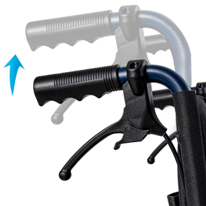 silla de ruedas aluminio regulable Saby 31 Plus puños regulables en altura