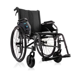 silla de ruedas aluminio regulable Saby 31 Plus semiperfil gris