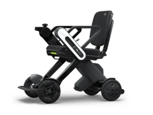 Silla de ruedas eléctrica Wheel Model C Lite plegada con chasis de fibra de carbono