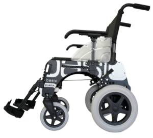 Silla de ruedas Forta Basic R300 de aluminio vista lateral