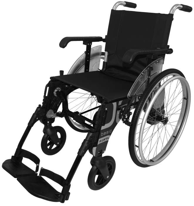Silla de ruedas Forta Basic R600 de aluminio autopropulsable con ruedas de 600 mm