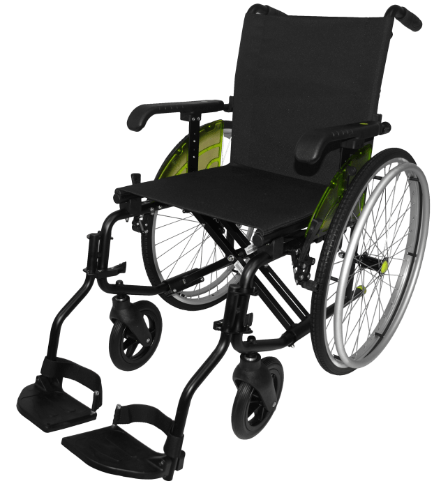 Silla de ruedas Forta Líder R600 de acero color pistacho autopropulsable