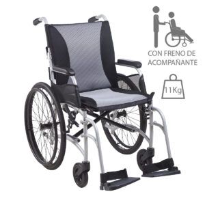 Silla de ruedas Ergo Transit 22 pulgadas Quick Release de aluminio ultraligera de 11 kg