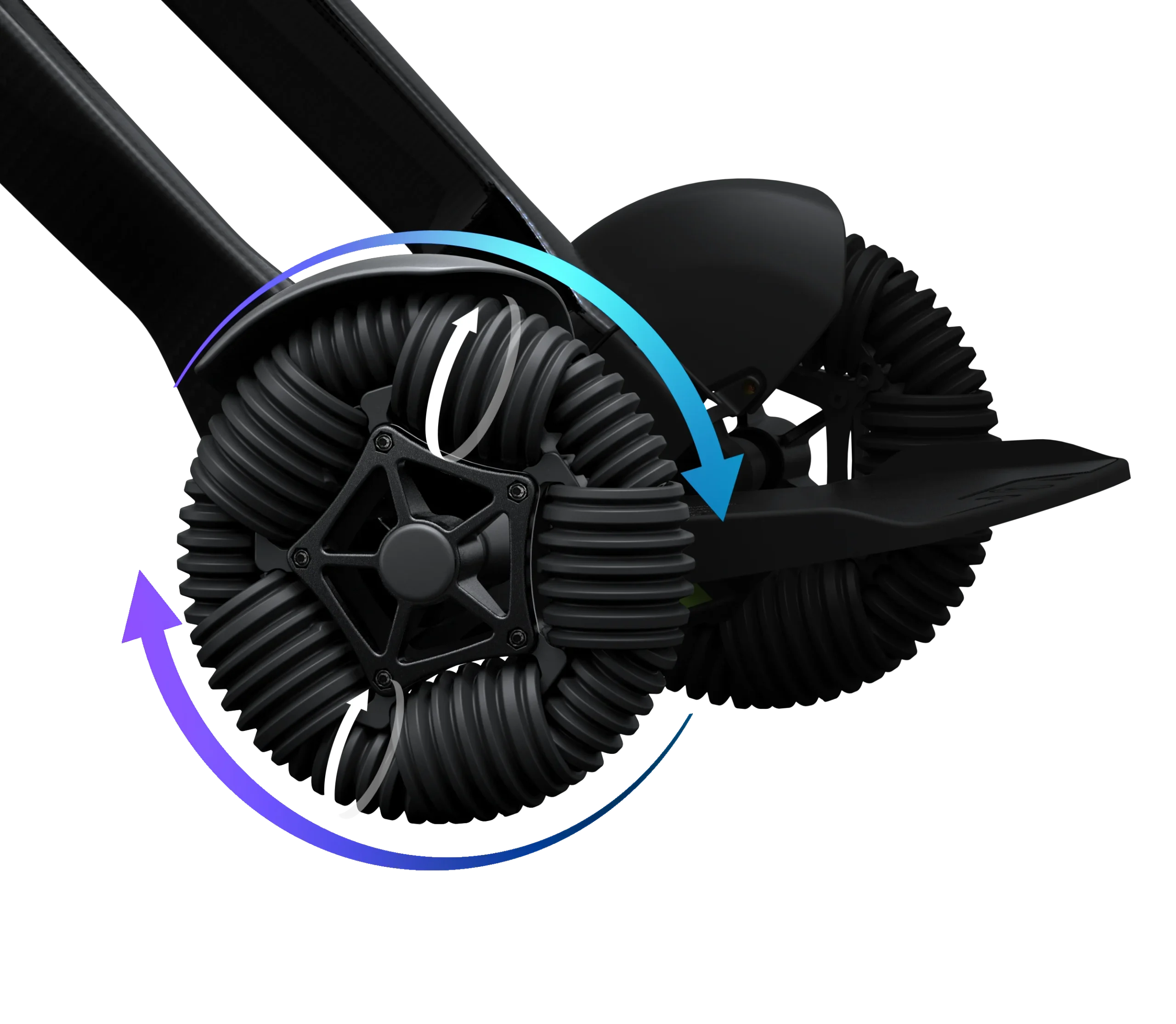 Ruedas omnidireccionales de la silla de ruedas eléctrica Wheel Model C Lite para mejorar la maniobrabilidad