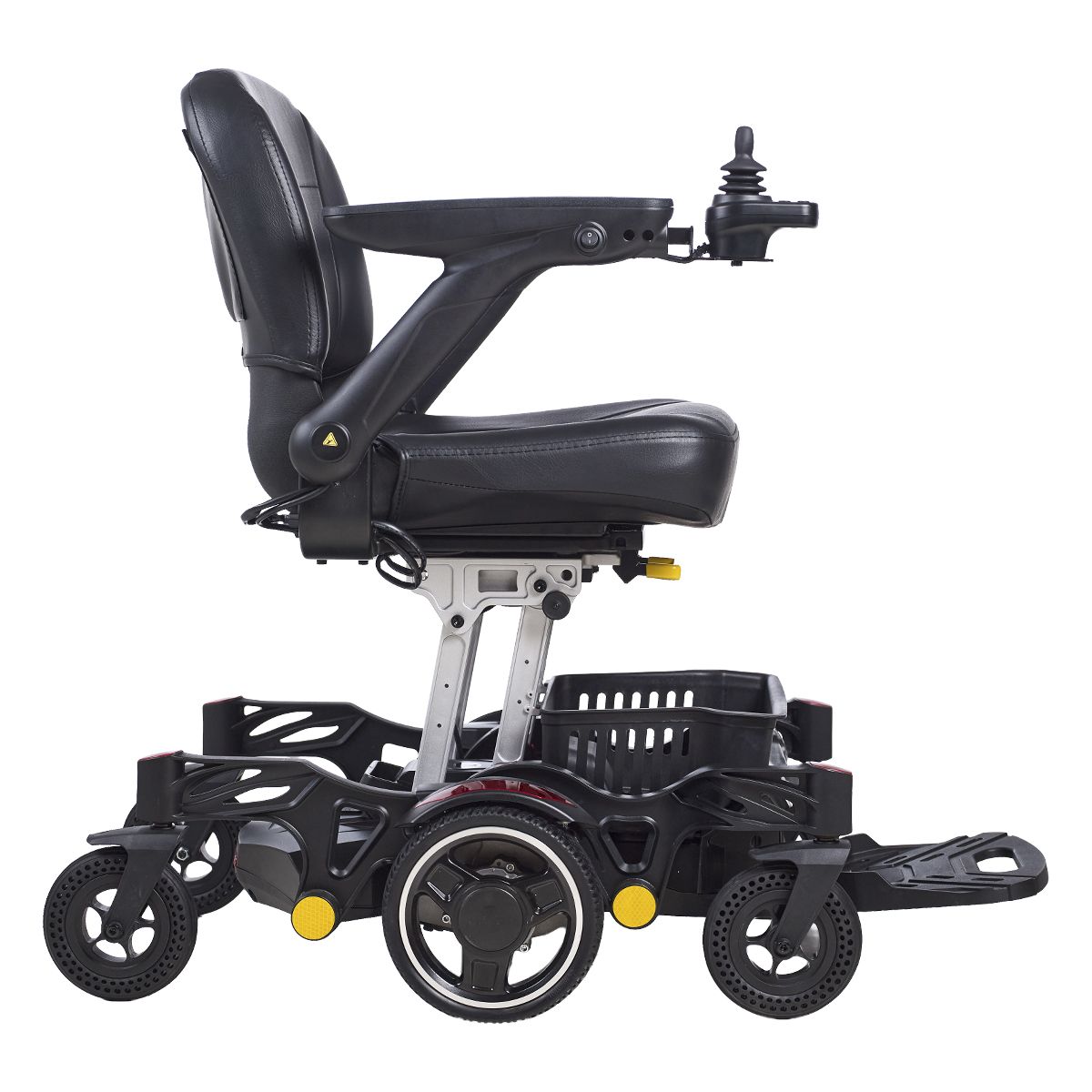 Vista lateral de la silla de ruedas eléctrica Spider R140 con tracción central